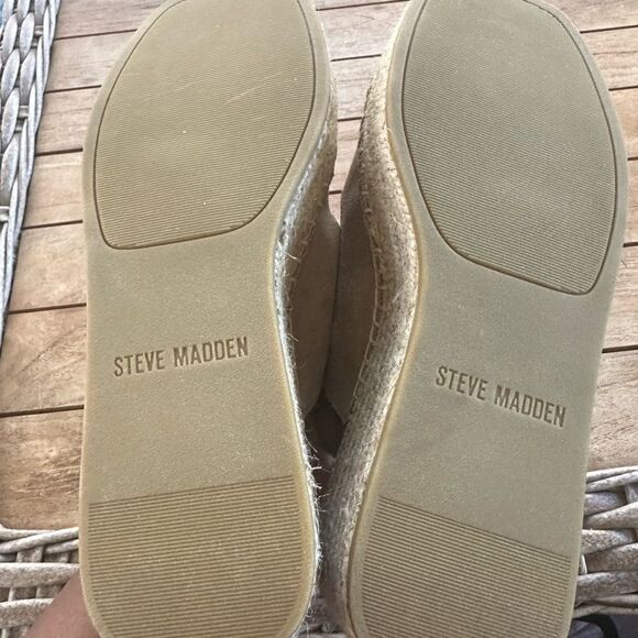 Steve Madden 2 Buckle Tan Leather Sandals 6.6 - Picture 5 of 6